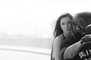 Ashleah O'Shea for Death Squad on a motorcycle by Cicero deGuzman Jr.