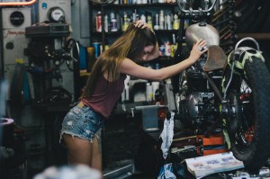 Asher Moss and Ashleah O'Shea at Powerplant Motorcycles